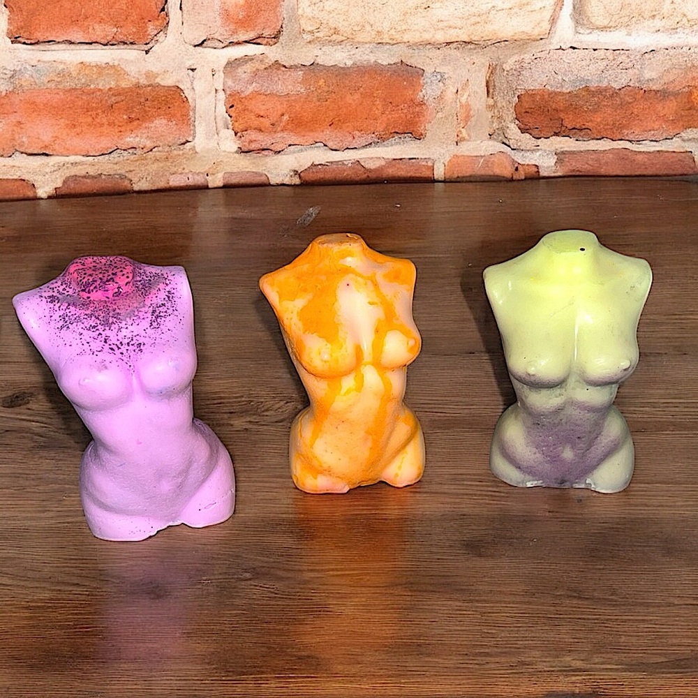 Torso SOAP 3pc set 4x2in 5oz each handmade shea butter & coconut oil
